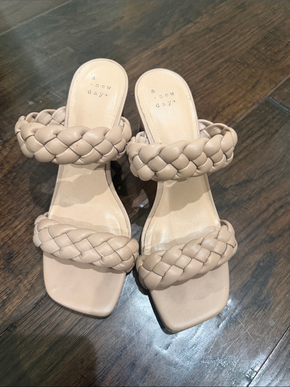 a new day Braided Double-Strap Mules in Beige